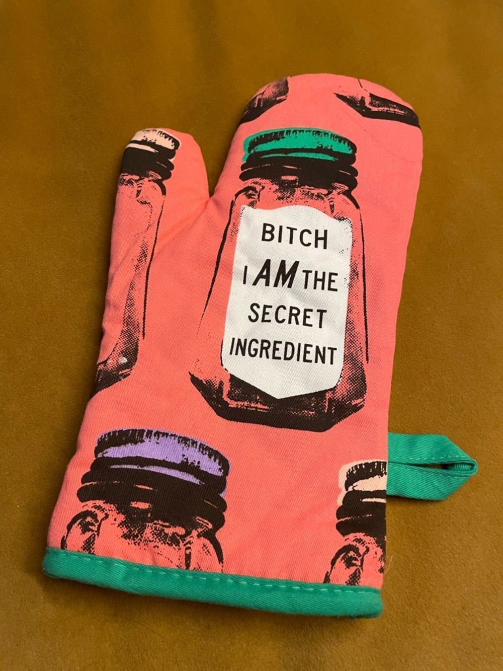 BLUE Q B**CH I AM THE SECRET INGREDIENT OVEN MITT